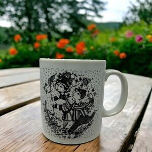 Bjorn Wiinblad Nymolle Mug Danish Vintage August Bye Bye Parody Scandinavian Art